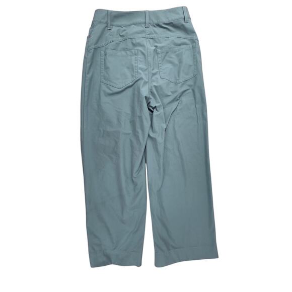 Lululemon Pants Women's Size 27 Blue City Sleek 5 Pocket Utilitech Wide Leg Crop - Picture 2 of 5